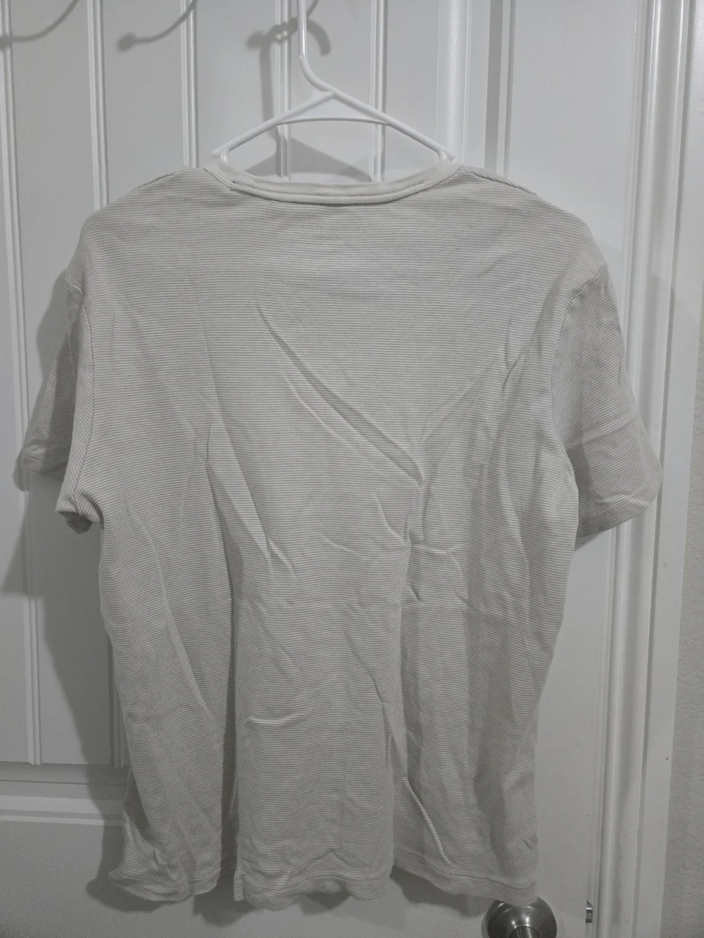 Banana Republic Men's Short-Sleeve Crewneck T-Shirt in Light Cream